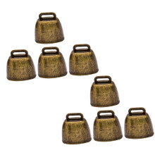 8Pcs Vintage Copper Cattle Bells For Cattle And Sheep Decor, Durable Pet Bells, Handicrafts, Christmas Tree Ornaments