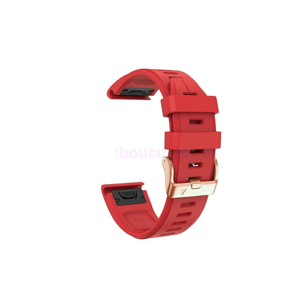 (Red, Garmin Fenix 7S Pro) Rose Gold Buckle Easyfit Strap For Garmin Fenix 7S 6S Pro 5S 2S Watch Band 20Mm Red,Gold 4069369136535