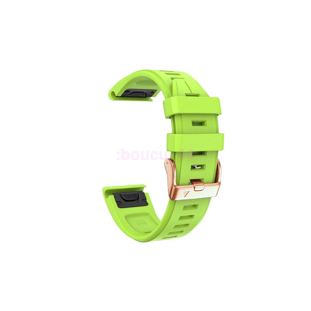 (Green, 20Mm Fenix 5Splus) 20Mm Rose Gold Buckle Easyfit Strap For Garmin Fenix 7S 6S Pro 5S 2S Watch Band Green,Gold 4069369136962