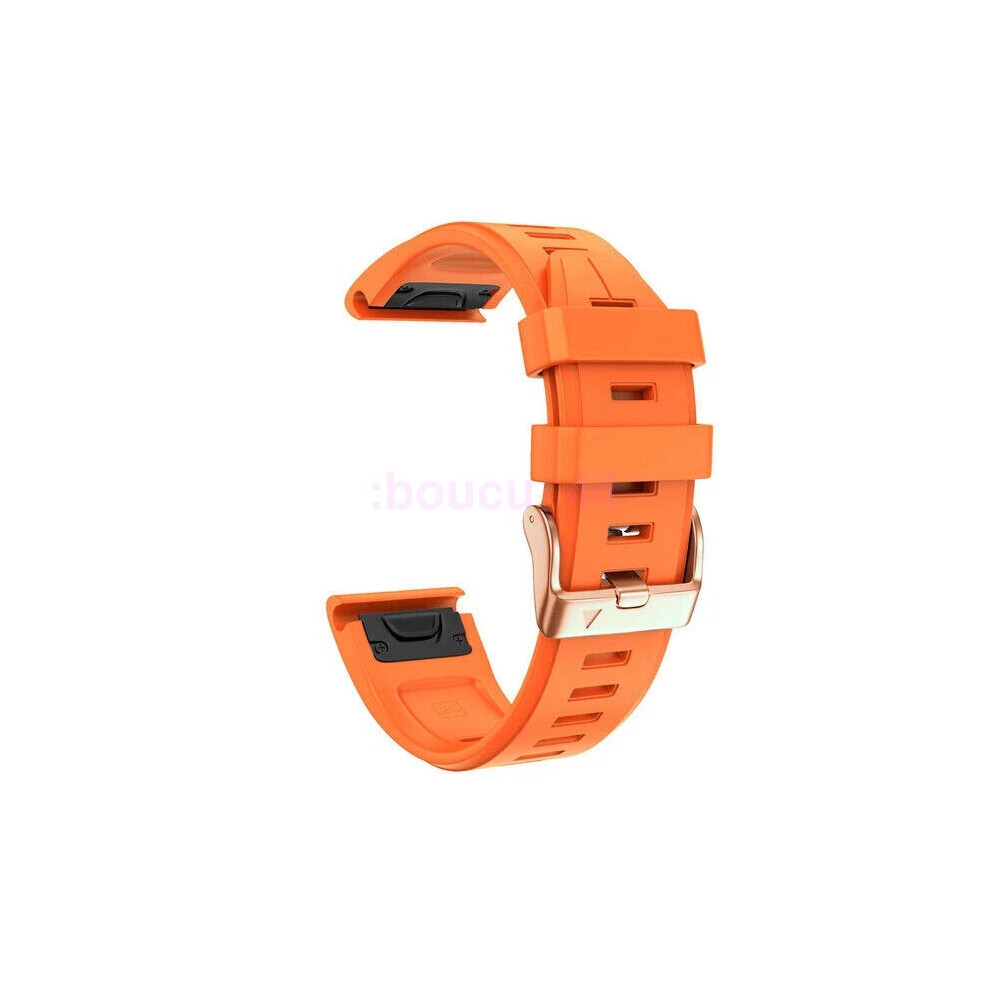 (Orange, 20Mm Fenix 6Spro) 20Mm Rose Gold Buckle Easyfit Strap For Garmin Fenix 7S 6S Pro 5S 2S Watch Band Orange,Gold 4069369137112