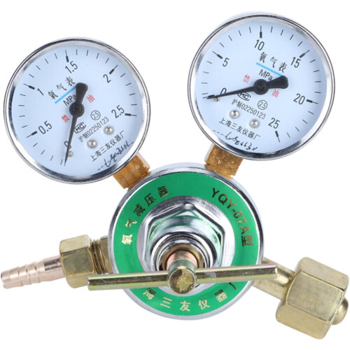 Brass Oxygen Regulator Low-Pressure Safe Valve Copper-Textured For Oxygen Cylinders 2
