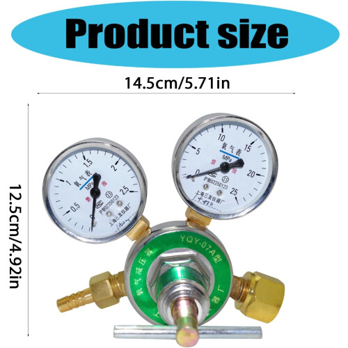 Brass Oxygen Regulator Low-Pressure Safe Valve Copper-Textured For Oxygen Cylinders 1