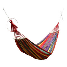 Outdoor Hammock Bent Wooden Stick Anti-Rollover Folding Portable With Travel Rope Bag Red 190 x 100+40 cm