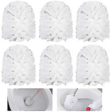 6 Pack Replacement Toilet Brush Heads, Easy Screw On Toilet Brush Head