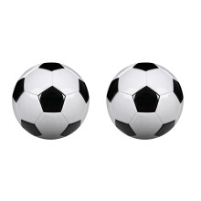 Soccer Balls Size 5 2 Pack Professional Training PU Leather Black White Goal Team
