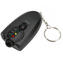 Mini Keychain Alcohol Tester with Torch & LED Light - Black Portable