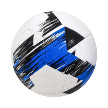 Official Size Soccer Ball For Match Day PVC Training Ball Size 5 Soft PVC Cover White Blue