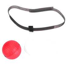 Erwachsenen-Reflexboxsack mit Stirnband – Schwarz & Rot, 6,3 cm