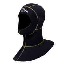 3mm Neoprene Diving Hood Unisex Tight Fit Wetsuit Hat For Men And Women Yellow Seam XXL