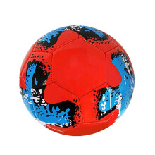 Training Size 5 Soccer Ball Machine Stitched Panels Soft PVC Cover Outdoor PU Red
