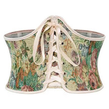 Renaissance Underbust Corset Floral Print-Apricot bottom M