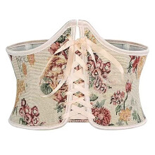 Corset Lingerie for Women Underbust Jacquard-Khaki XXL
