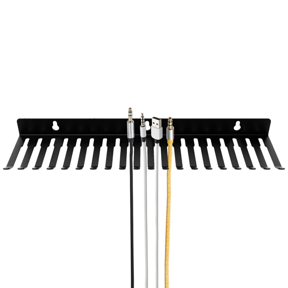 Wall Mounted Cable Hanger 19-Slot Cable Management Organizer For Bedroom, Living Room, Office, And Trailer 6447073690532