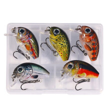 Small Fishes Fishing Lures 5Pcs Topwater Crank Wobblers Soft Baits Artificial Baits