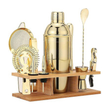 25oz Gold Cocktail Shakers and Bartending Tools Set 11-Piece Perfect for Home and Professional Use