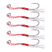Hochfestes Schwerlast-Metall 5er-Pack Angelhaken 17# mit Widerhaken für Angler