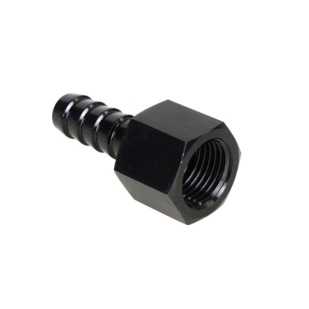 8An Straight Swivel Hose End Fitting, Aluminum Black 8320539375113