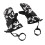 1 Pair Junior Ski Mittens Graffiti Black 9