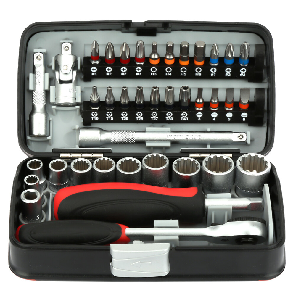 38PCS MiNi Ratchet Handle Screwdriver Socket Set