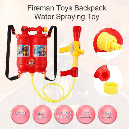 Fireman Toys Backpack Water Spraying Toy 1