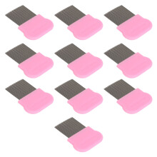 10 Pack Lice Nit Combs Fine Teeth Stainless Steel Head with Ergonomic Handle