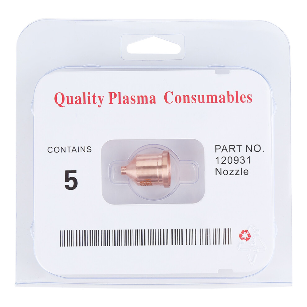 5pcs Plasma Cutter Nozzles Torch Tips Consumables