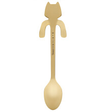 Katze Stil Edelstahl Wiederverwendbarer Rührlöffel, 11,8 cm