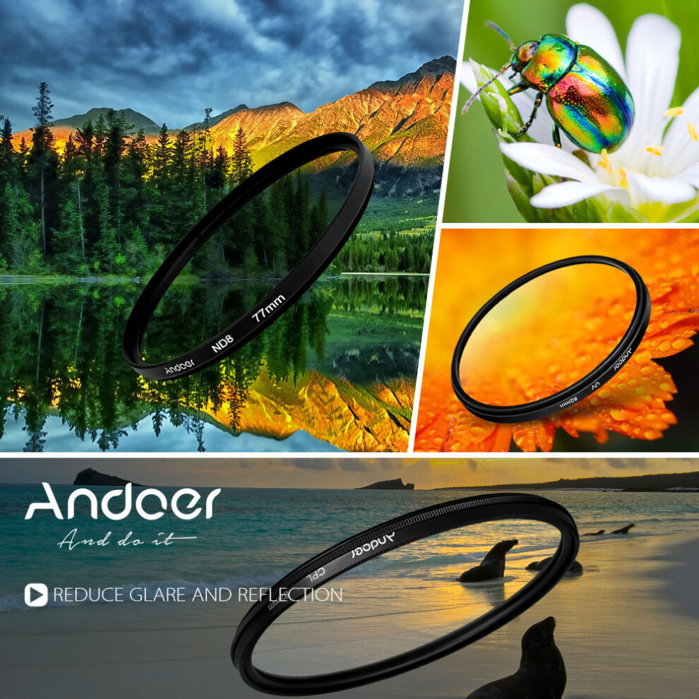 Andoer 52Mm Uv+Cpl+Nd8 Circular Filter Kit 8320539377223
