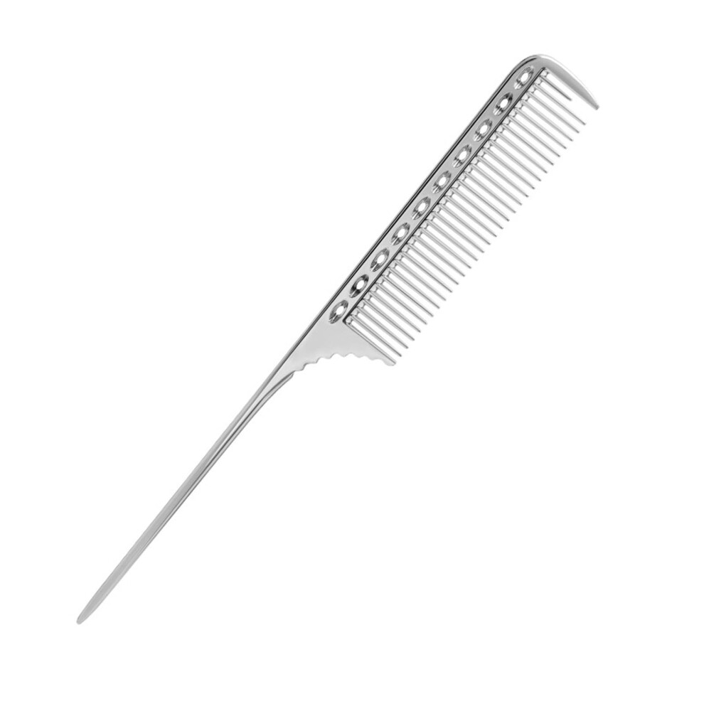 Professional Tail Comb Lightweight Portable Styling Comb For All Hair Types Silver