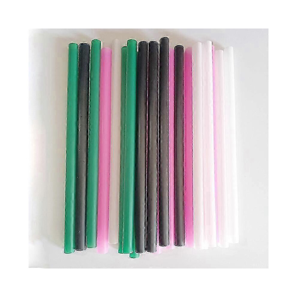 (100Pcs - ) 100-500Pcs Plastic Straws For Pearl Milk Tea, 12Mm Straight Straws Black