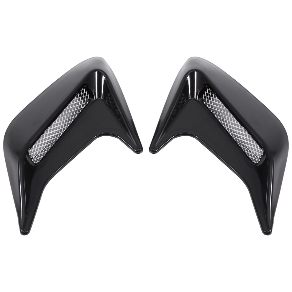 2X Car Decorative Air Scoop Outlet Flow Intake Black 8320539377803