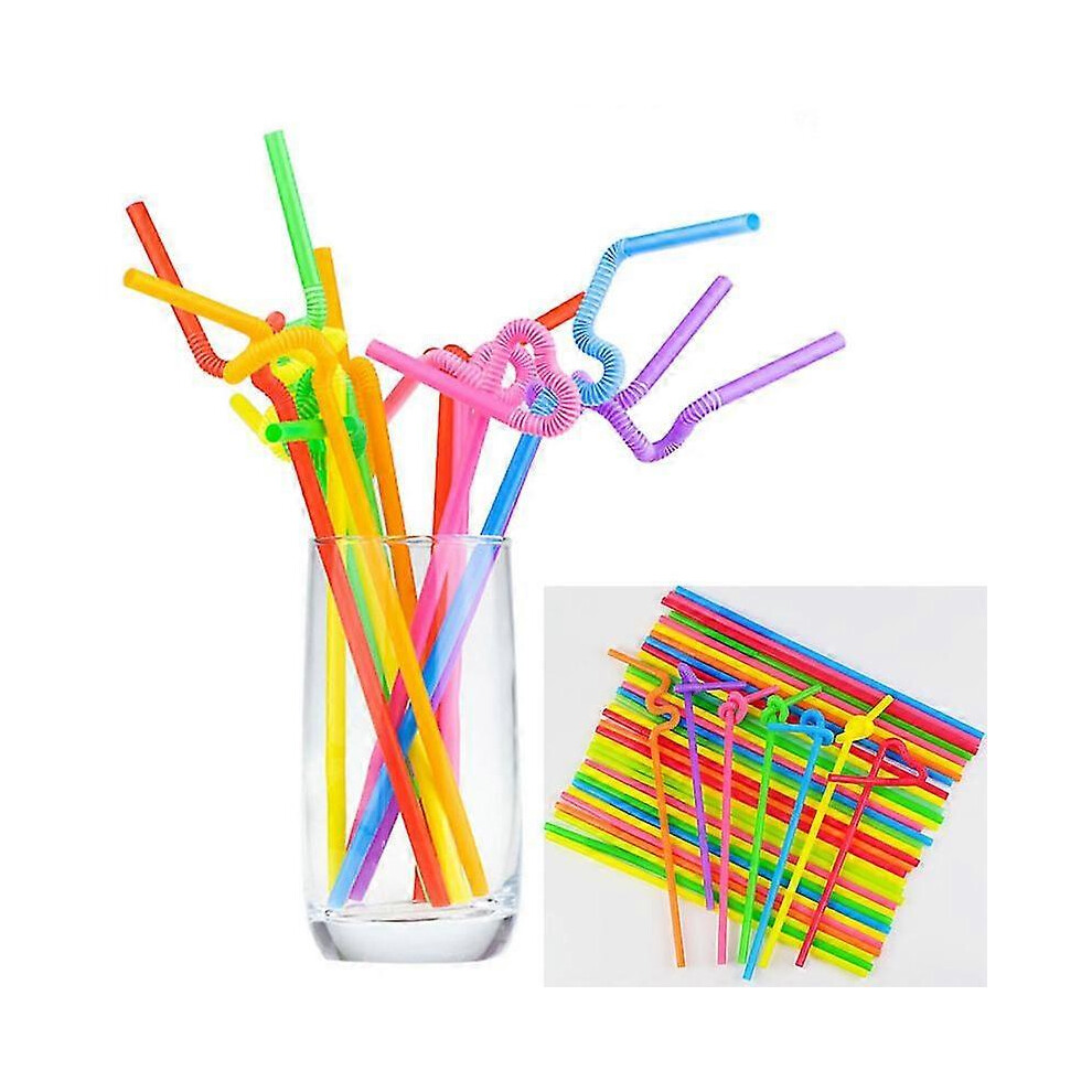 (100 pieces) Flexible straws, BPA free, 26 cm, 100/300/500/1000 pieces