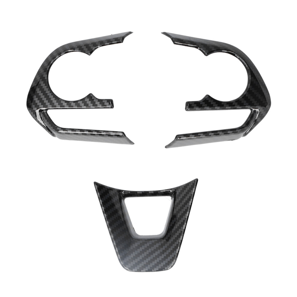 3Pcs Steering Wheel Trim Cover Carbon Fiber Style 8320539377933
