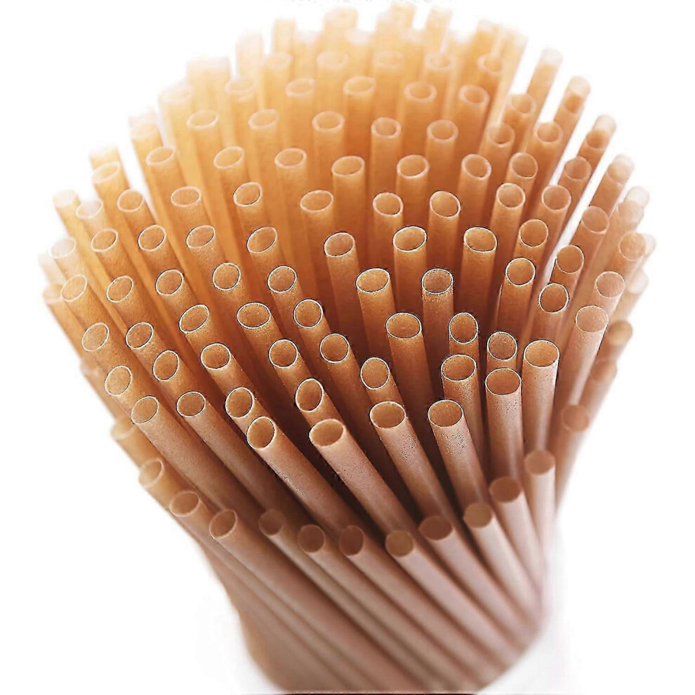 Pack of 200 20cm sugarcane straws, compostable, biodegradable and eco-friendly.