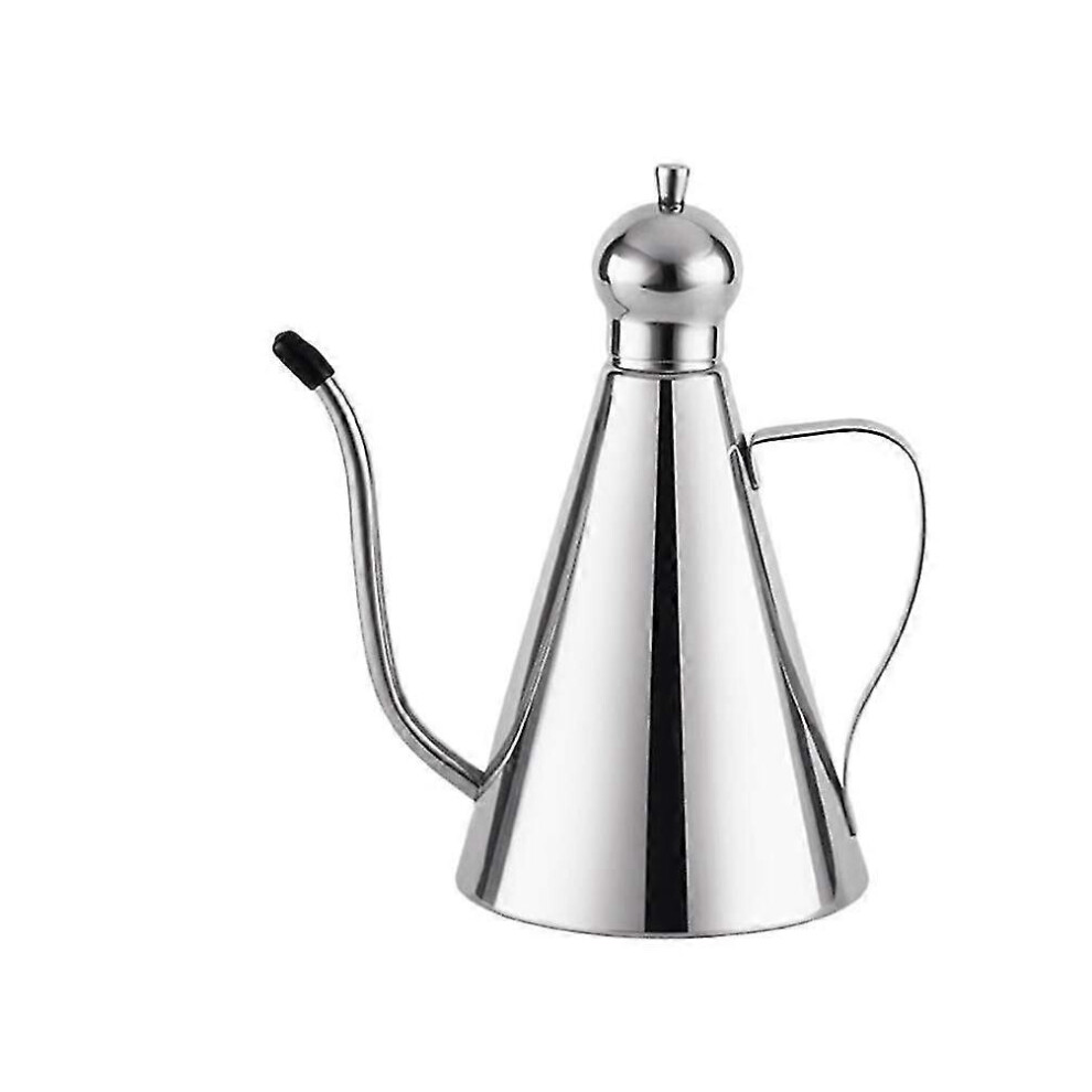 0.35L Olive Oil Can 304 Stainless Steel Oil Dispenser Bottle Vinegar Cruet Metal Sauce Container