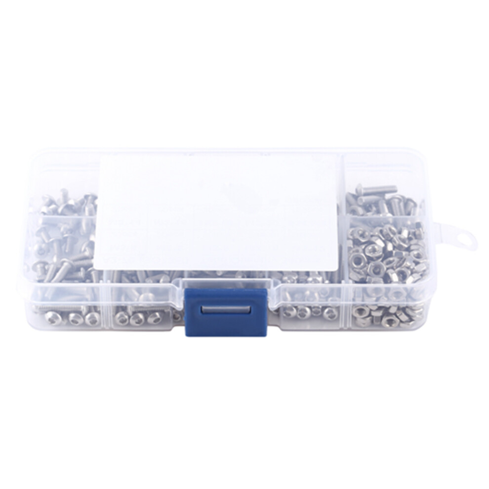 340pcs M3 Stainless Steel SS304 Button Head Hex