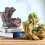 Vintage Succulent Pots Imitation Tree Root Shape-sweep white 7
