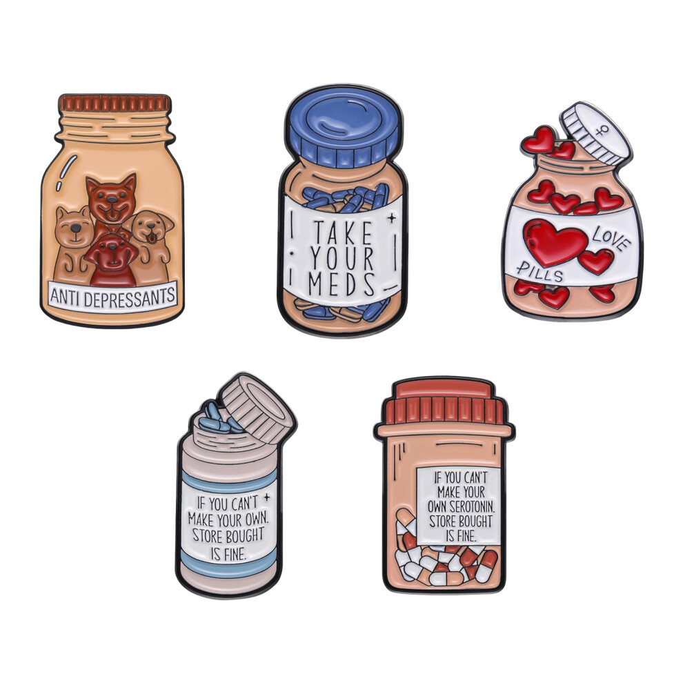 Cartoon Enamel Pin Funny Brooch Pin Healthcare Themed-C series