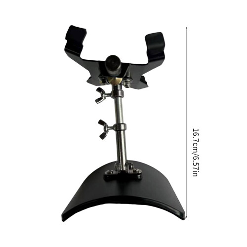 Guitar Foot Stool Foldable Guitar Pedal-Black clamp black base 2