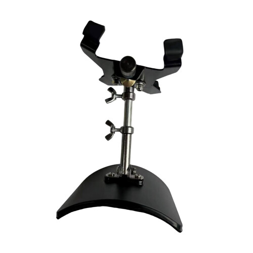 Guitar Foot Stool Foldable Guitar Pedal-Black clamp black base