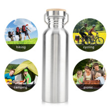 Tragbare Wasserflasche aus Edelstahl 750 ml – Reisebecher mit auslaufsicherem Deckel