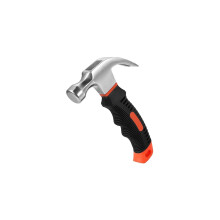 Small Claw Hammer Mini Stubby Nail Tool, Bright Polished Head, Soft Grip Handle, Compact Claw Hammer