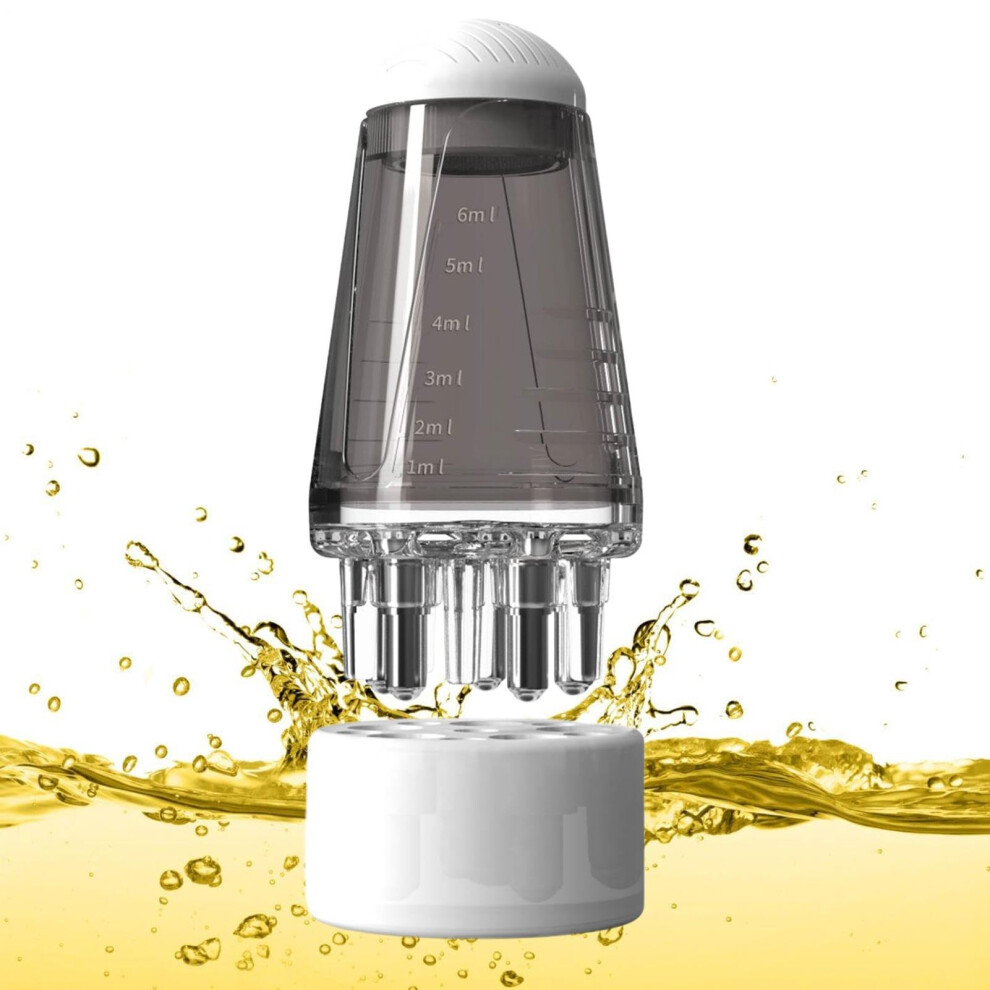 Gray Scalp Oil Applicator - Hair Comb Bottle, Easy Applicator For Hair Growth, Massage Dispenser For Styling Scalp