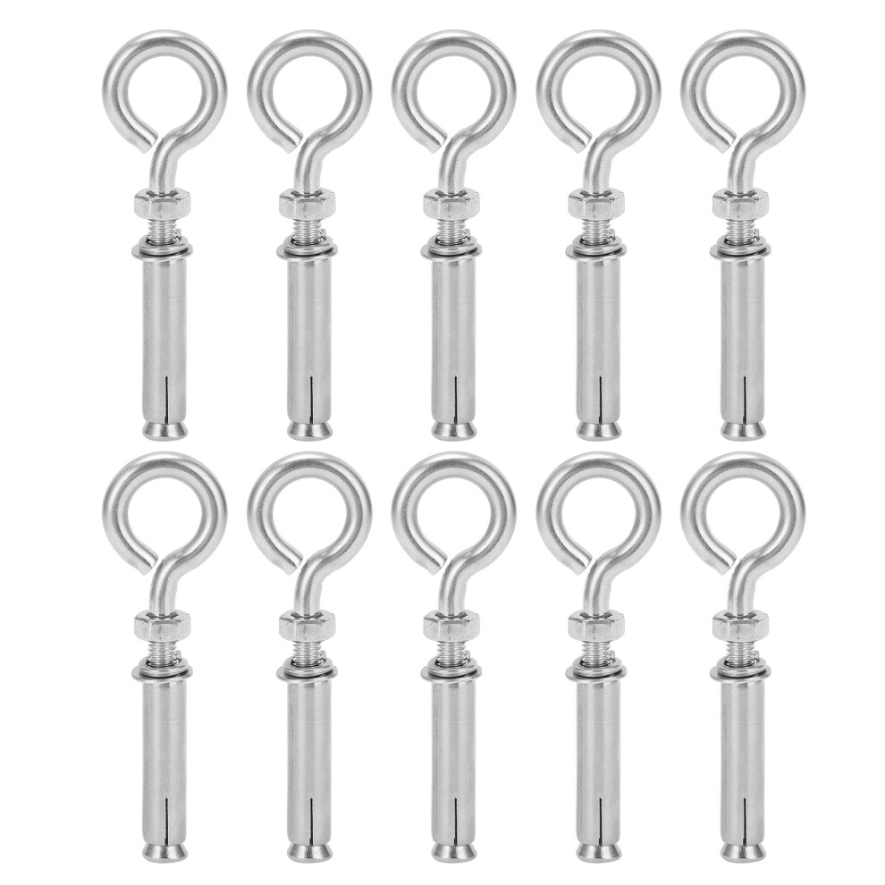 10Pcs Expansion Screws with Closed Hook 304