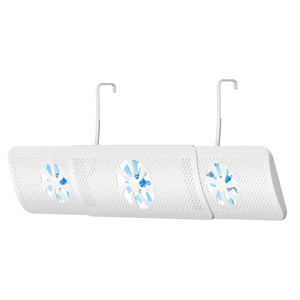 Air Deflectors For Ceiling Vents - Adjustable Vent Redirector With 3 Fans, Conditioner Baffle, For Car, Home, Rv 9016109887641