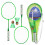 1 Pair Badminton Rackets with Balls 2 Player 3