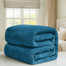 (Single, Teal) ThicK Warm Super Soft Large Blanket Faux Fur Fleece Bed ALL Size UK