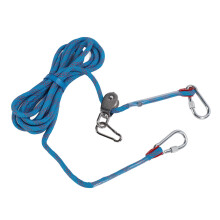 Reflektierende 16,4 Fuß Nylon Hundeleine mit 360 drehbarem Flaschenzug, Blau