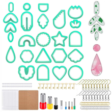DIY Polymer Clay Earring Cutters Set for Craft Fashion Gift QAGreen