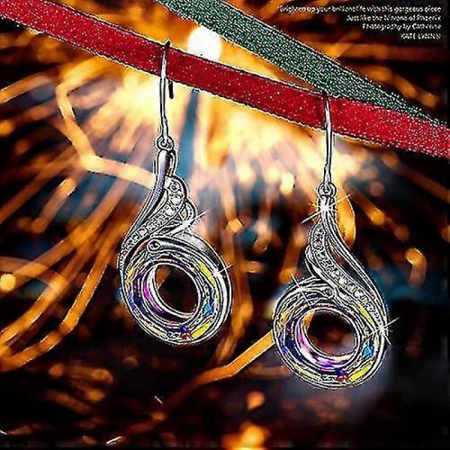 Sterling Silver Phoenix Drop Dangle Earrings for Women - MXBCgreen 1